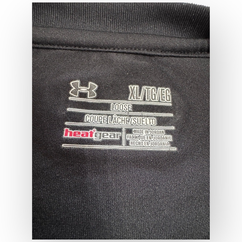 EUC Under Armour HeatGear Loose Fit Tee – Black/Gray – Size XL - Picture 4 of 6